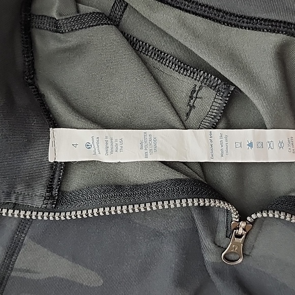 Lululemon Rocket Pencil Skirt Black Retro Grey Camo Zip Pockets Stretch Size 4 - Picture 9 of 16